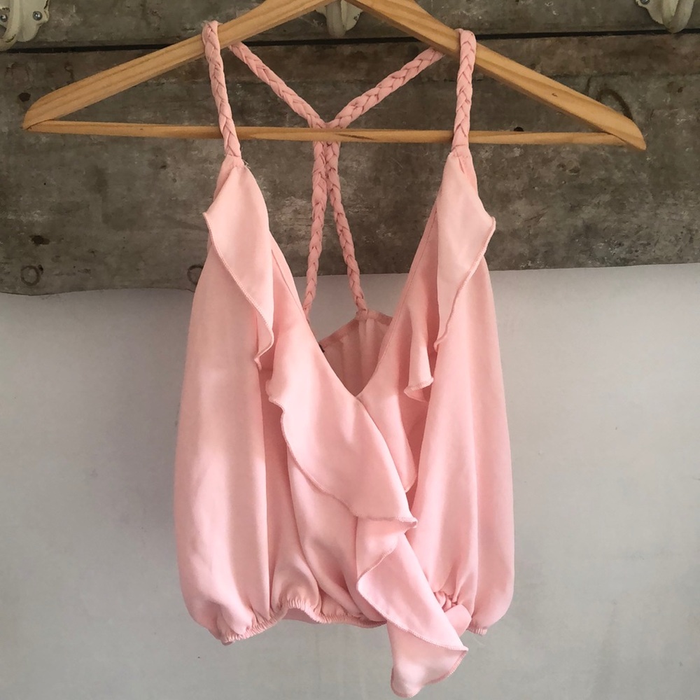 ☀️ 4 for $25 | Braided chiffon tank top